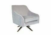 2 pcs swivel chair in pale grey velvet 灰色絨椅子兩張