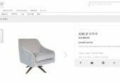 2 pcs swivel chair in pale grey velvet 灰色絨椅子兩張