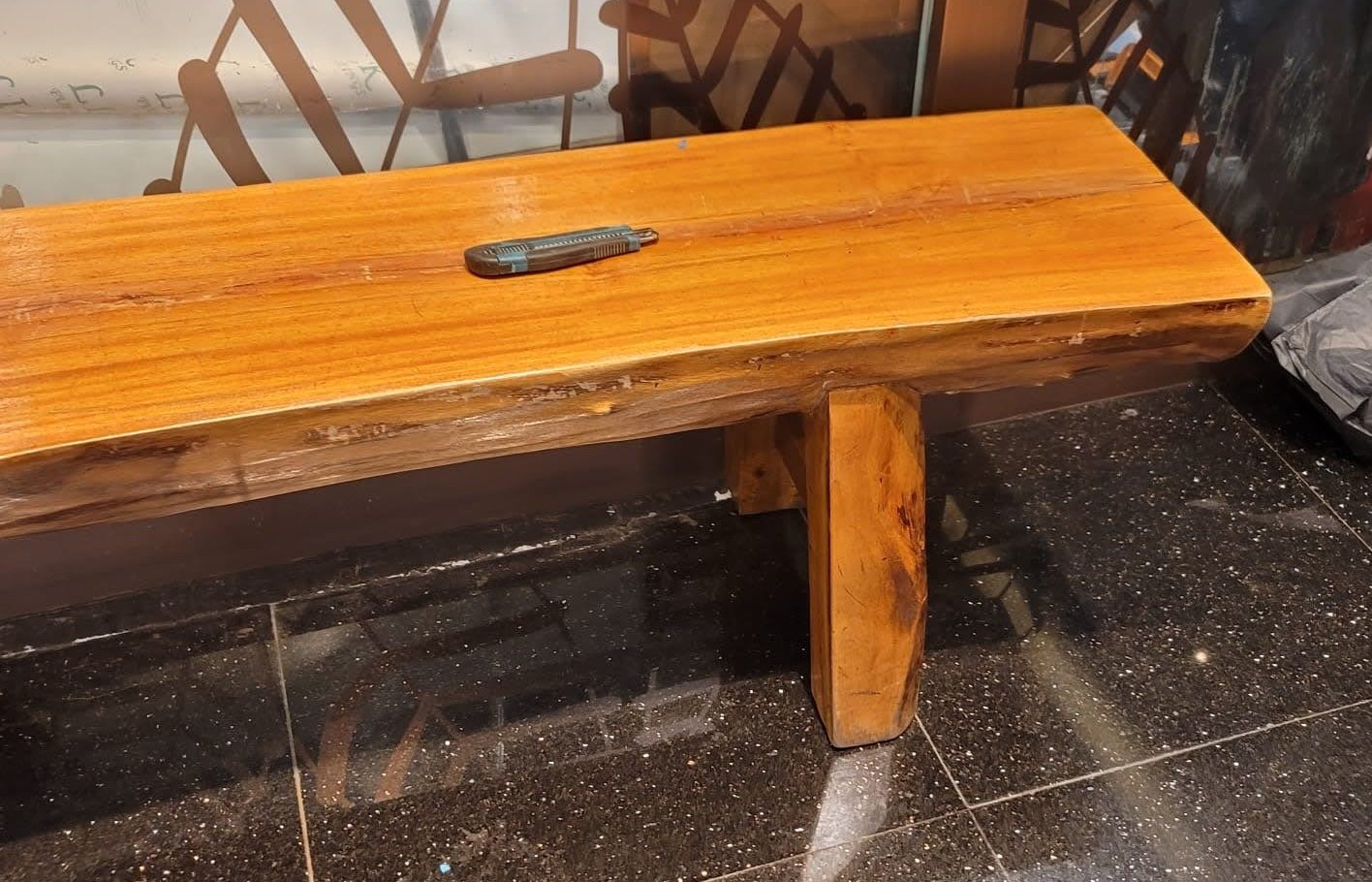 Live Edge Wooden Bench