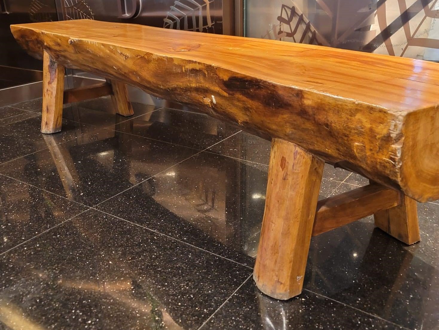 Live Edge Wooden Bench