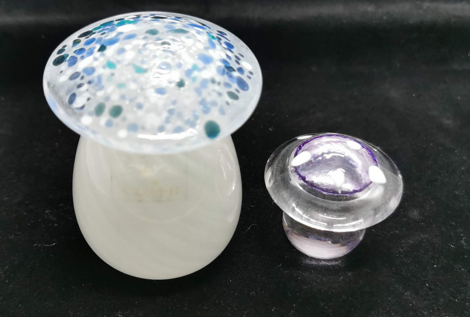 Cute Glass Mushroom x 2