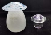 Cute Glass Mushroom x 2