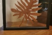 Wooden Frame 3d leaf cut Artwork