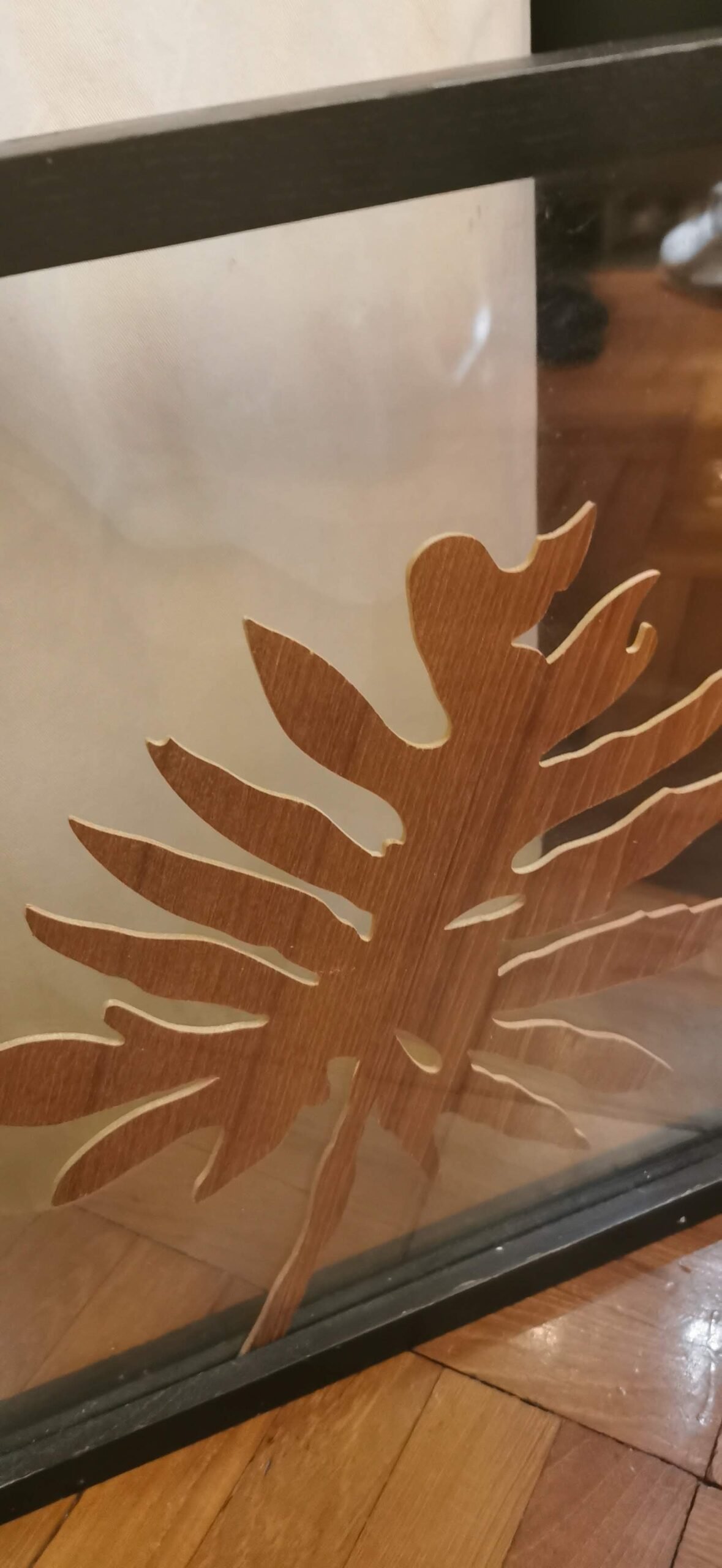 Wooden Frame 3d leaf cut Artwork