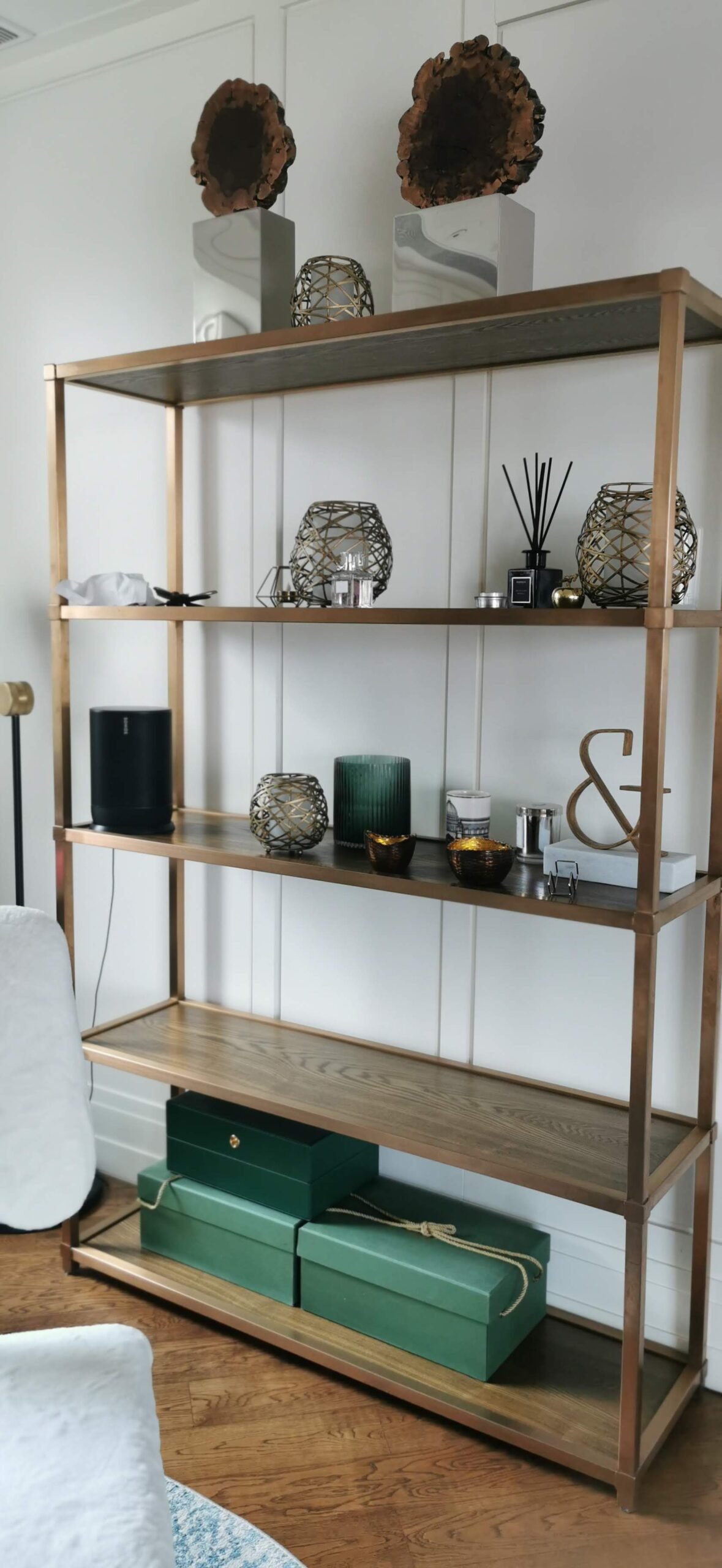 Bronze Metal Frame Shelf