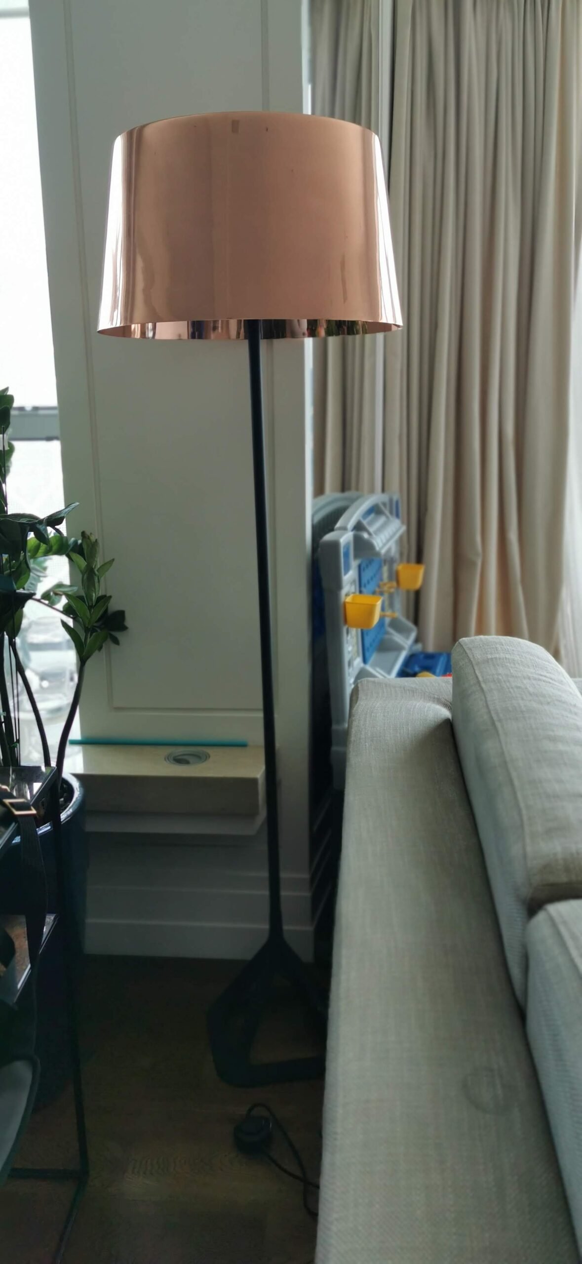 Copper & Black Floor Lamp