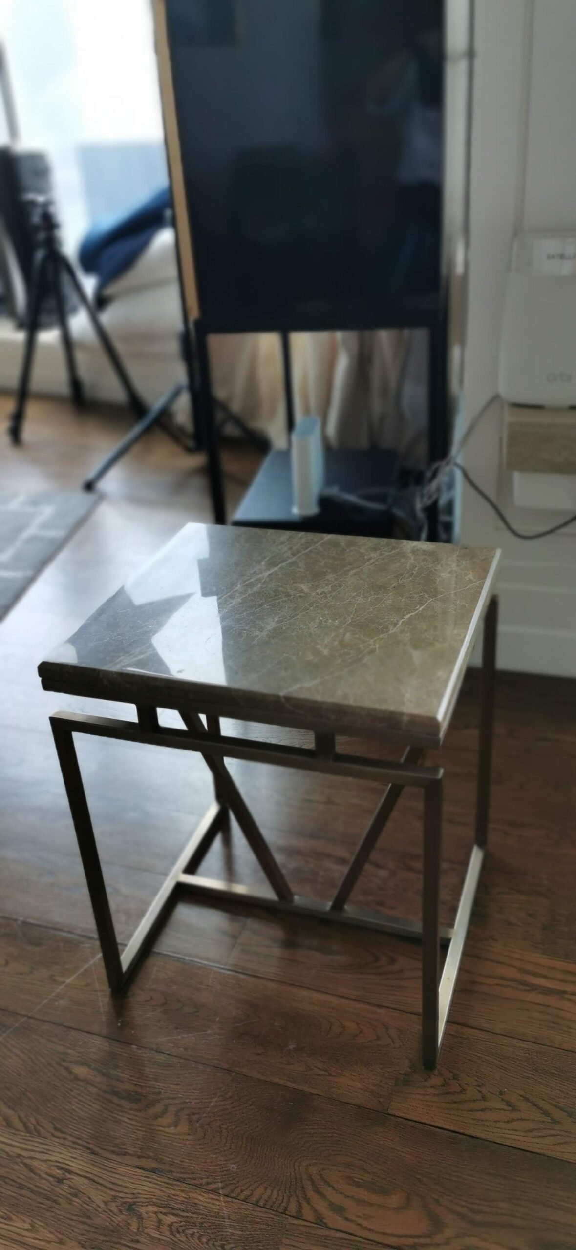 Stone Top Side Table
