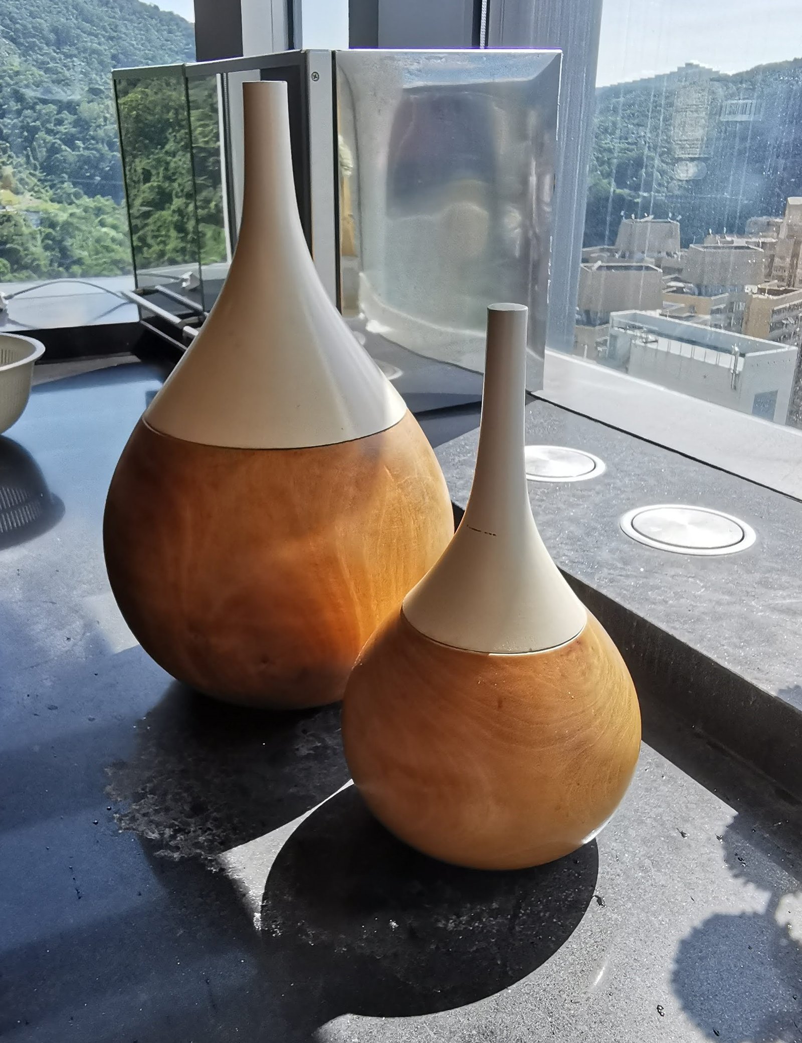 Pair of wood container