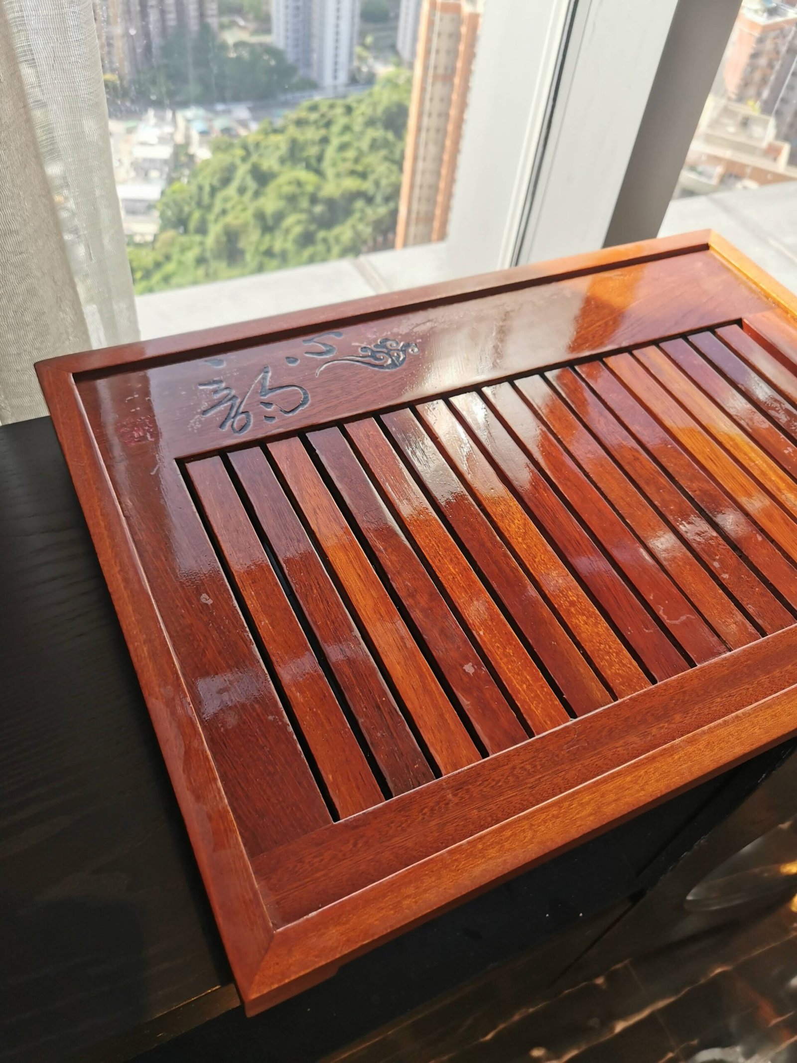 Chinese Wood Tea Tray