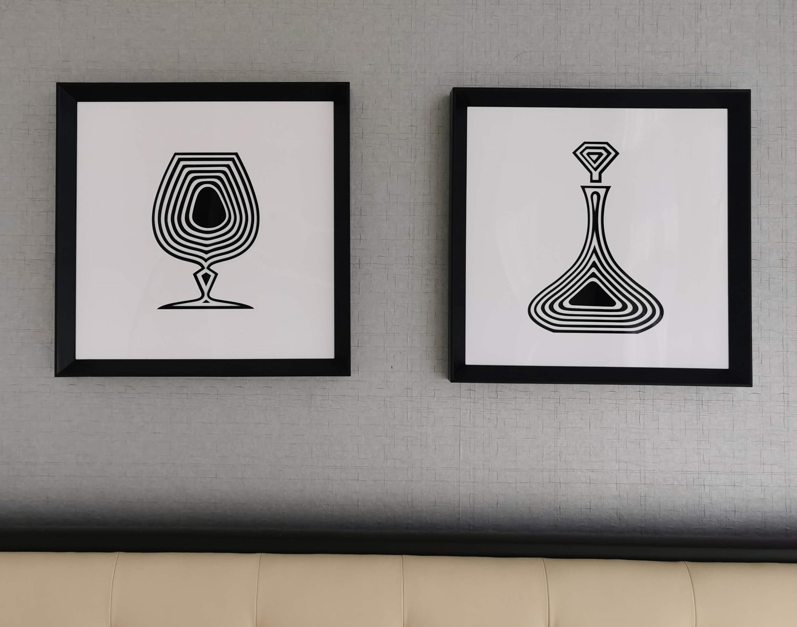 Pair of Wall Art Recessed illusion