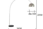 Arched Round Marble Floor Lamp OVA L1650 H2200